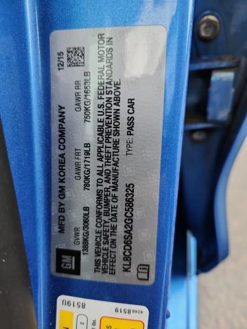 2016 CHEVROLET SPARK 1LT - KL8CD6SA2GC586325