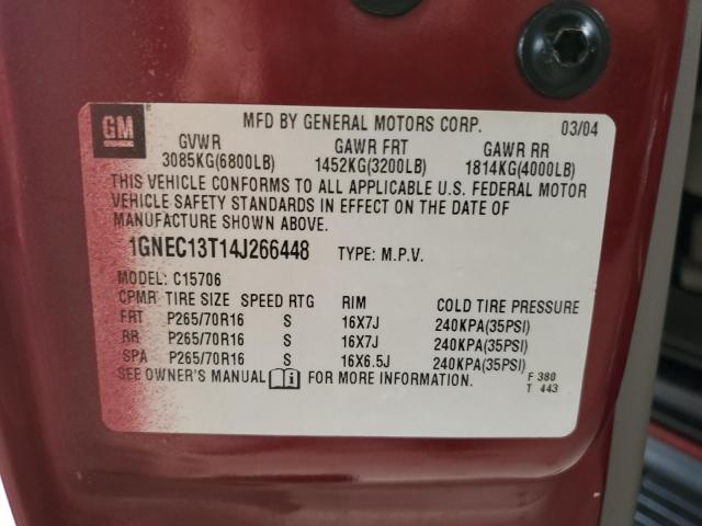 2004 CHEVROLET TAHOE C1500 #3310499043