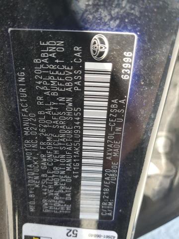 2020 TOYOTA CAMRY SE - 4T1G11AK5LU934455