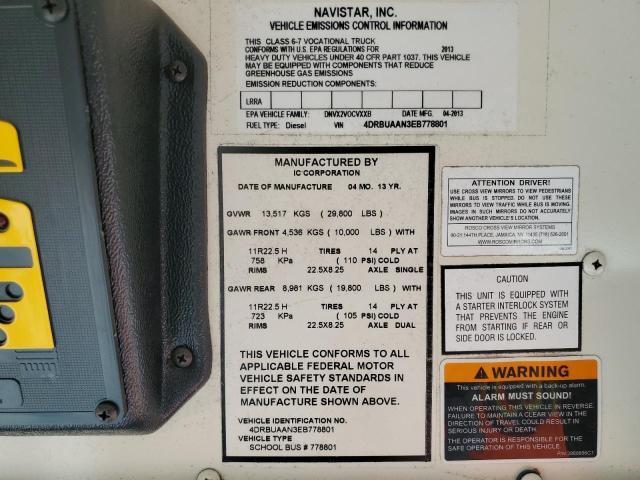 2014 IC CORPORATION CE SERIES SCHOOL #3274774242
