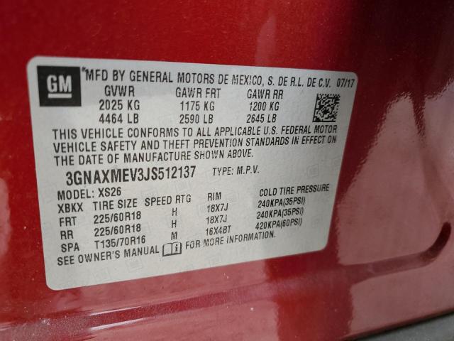 2018 CHEVROLET EQUINOX PR 3GNAXMEV3JS512137