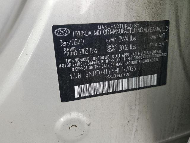 2017 HYUNDAI ELANTRA SE - 5NPD74LF6HH177025