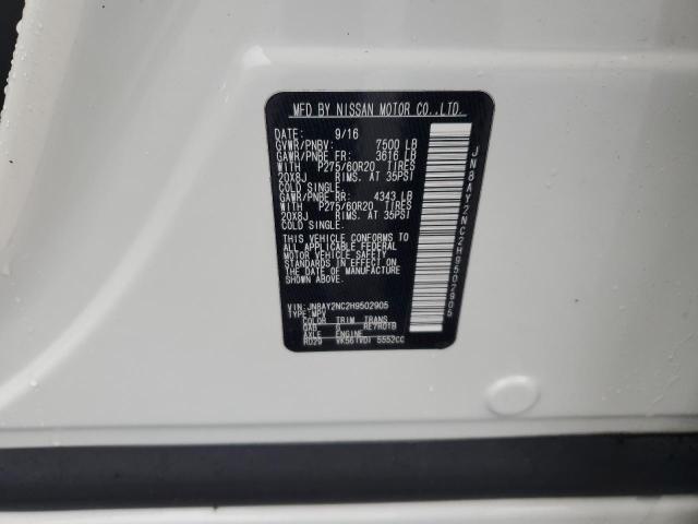 2017 NISSAN ARMADA SV - JN8AY2NC2H9502905