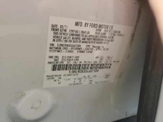 2016 LINCOLN MKS - 1LNHL9DKXGG601584