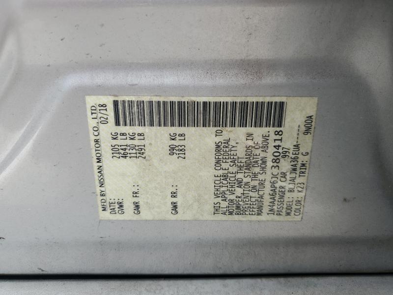 2018 NISSAN MAXIMA 3.5 - 1N4AA6AP6JC380418