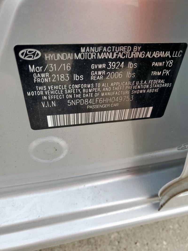 2017 HYUNDAI ELANTRA SE #3305563065