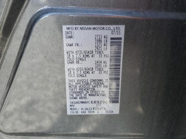 2015 NISSAN PATHFINDER #3310302066