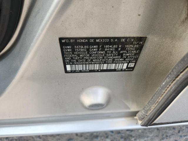 2015 HONDA FIT EX 3HGGK5H87FM755721