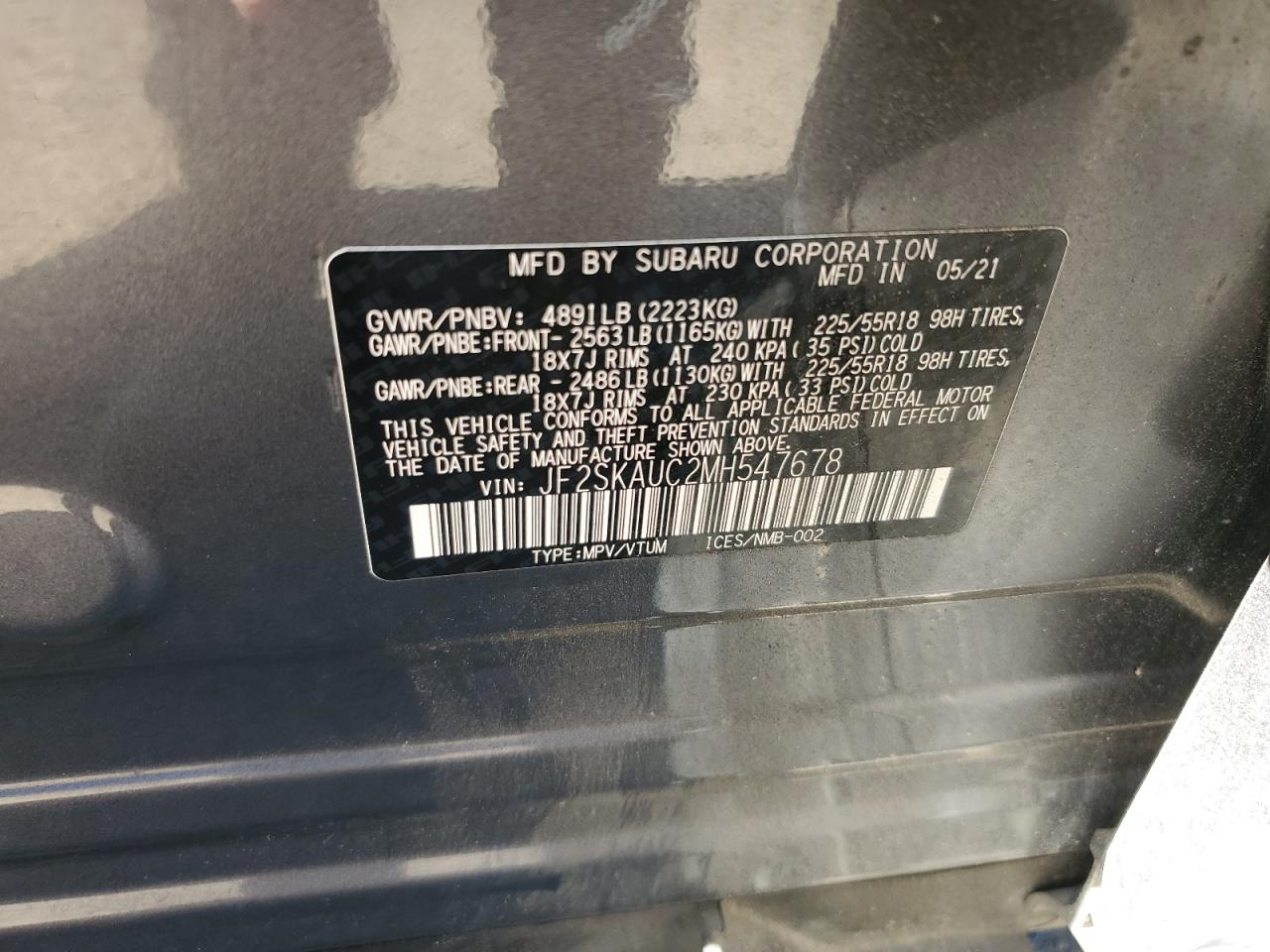 SUBARU FORESTER LIMITED