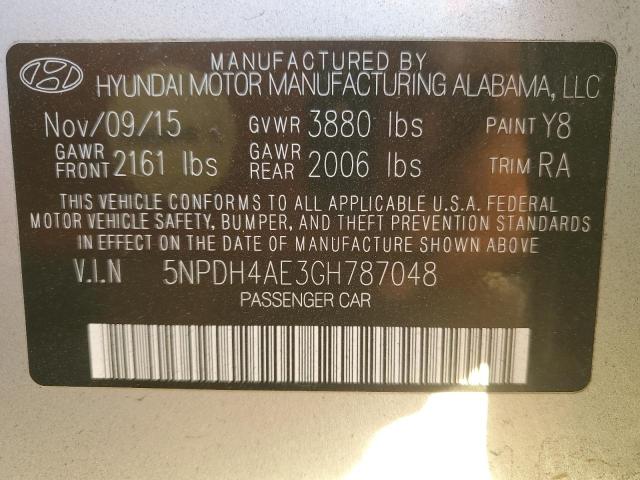 2016 HYUNDAI ELANTRA SE - 5NPDH4AE3GH787048