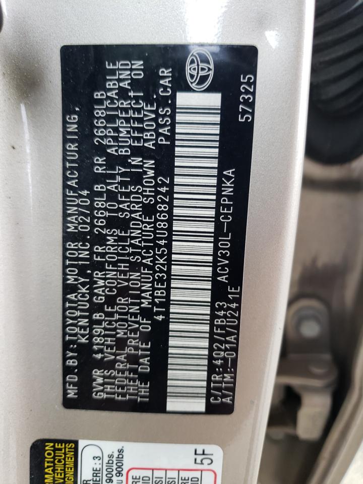 Lot #3302846924 2004 TOYOTA CAMRY LE