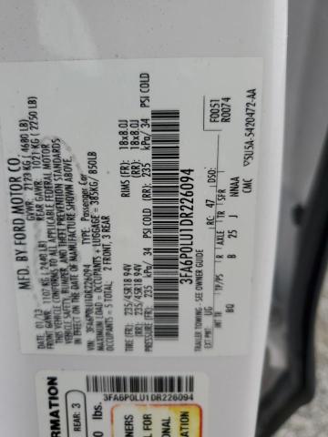 2013 FORD FUSION SE HYBRID #3287725182