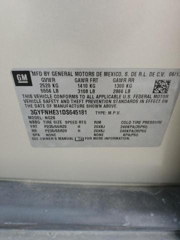 2013 CADILLAC SRX PERFOR - 3GYFNHE31DS645181