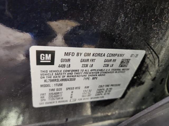 2021 CHEVROLET TRAILBLAZE - KL79MRSL4MB043559