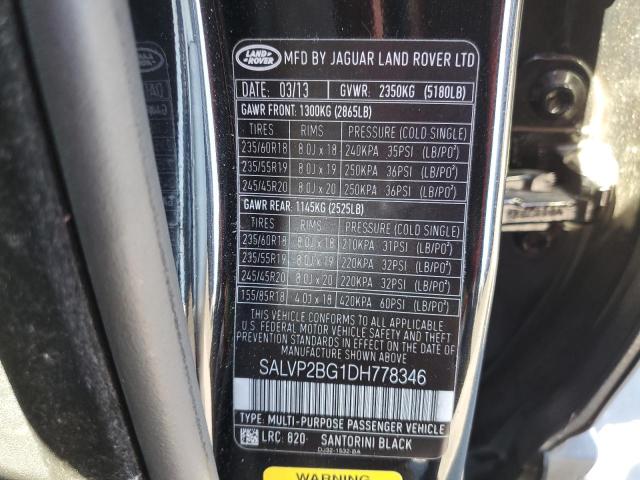 2013 LAND ROVER RANGE ROVE #3302743016