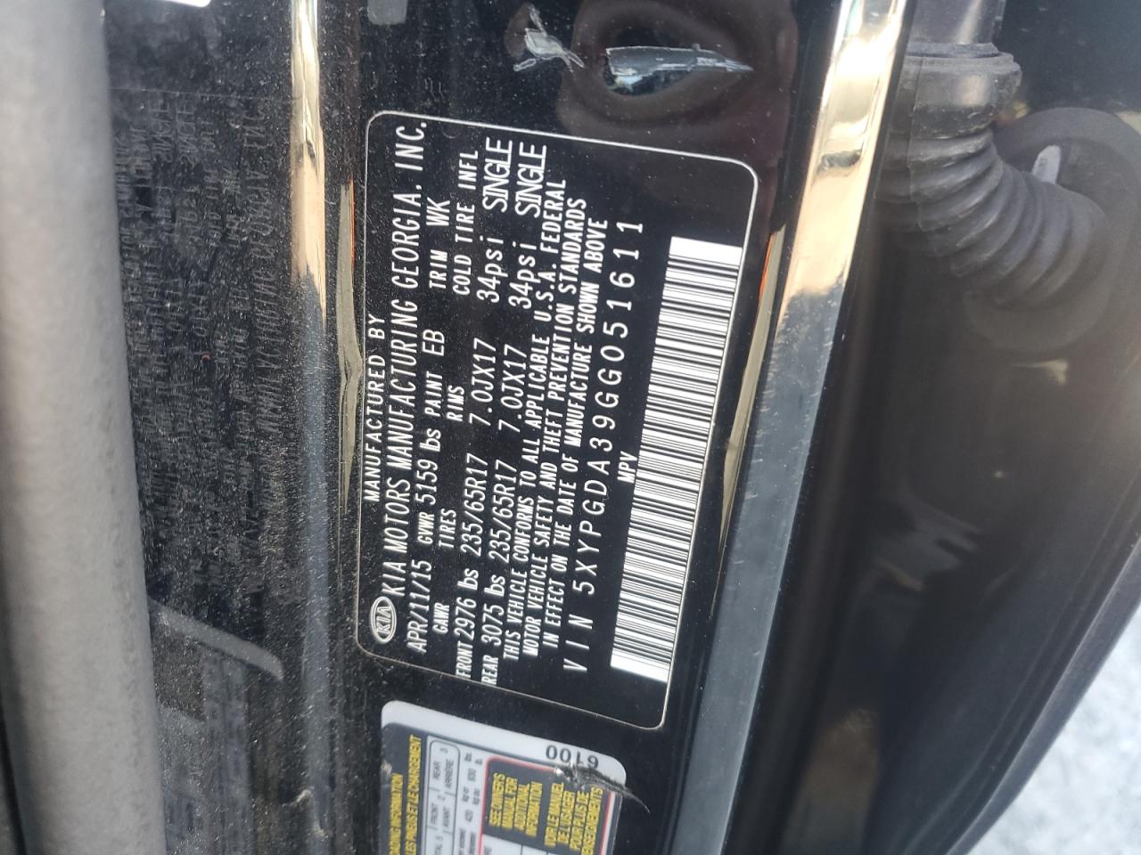 Lot #3301846362 2016 KIA SORENTO