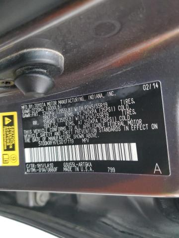 2014 TOYOTA HIGHLANDER - 5TDDKRFH7ES017119