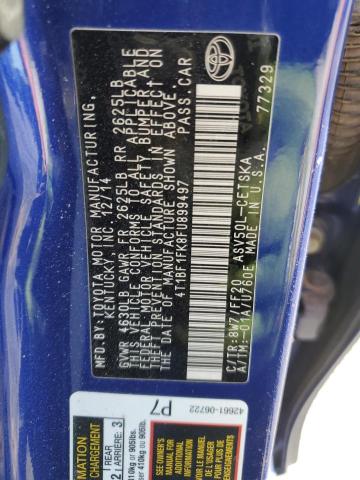 2015 TOYOTA CAMRY LE 4T1BF1FK8FU899497