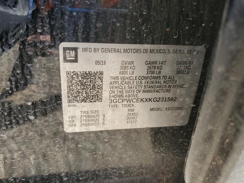 2019 CHEVROLET SILVERADO #3282552914