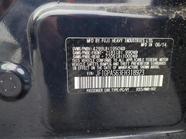 2014 SUBARU IMPREZA SP #3301716381