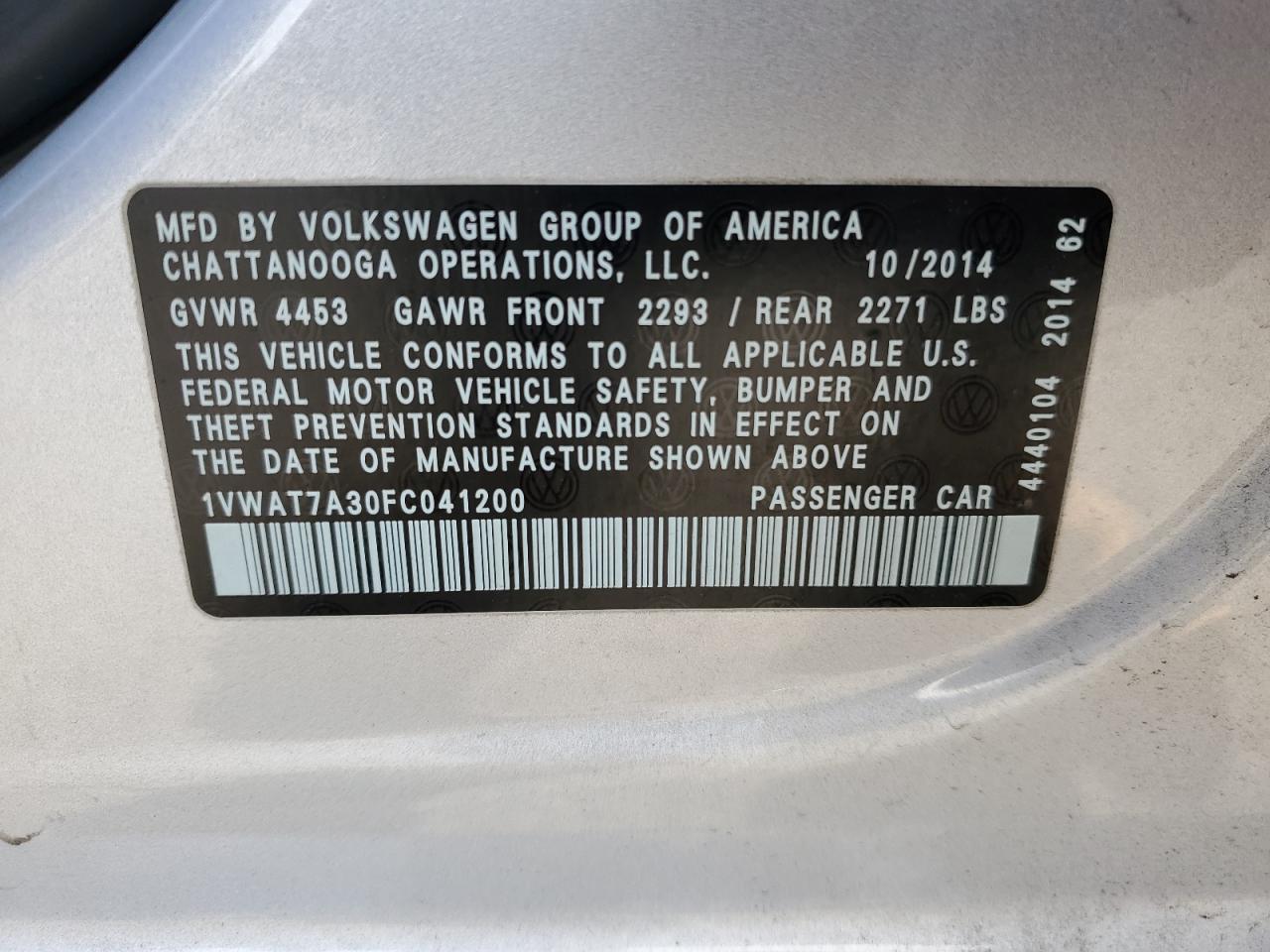 VOLKSWAGEN PASSAT S