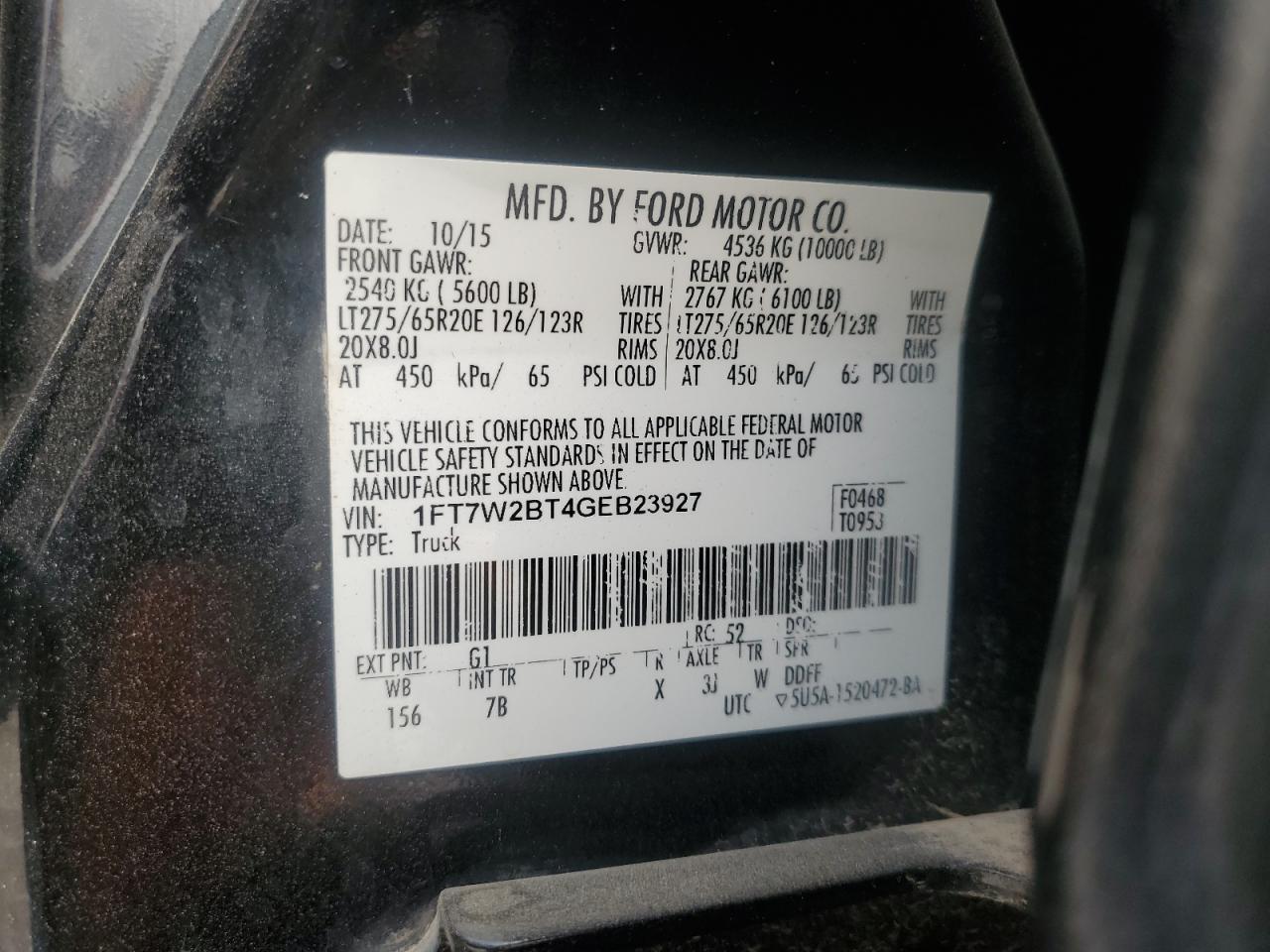 Lot #3311653231 2016 FORD F250 SUPER