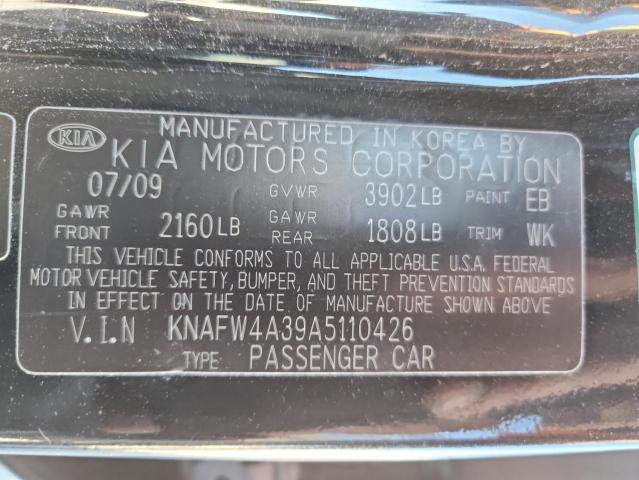 2010 KIA FORTE SX - KNAFW4A39A5110426