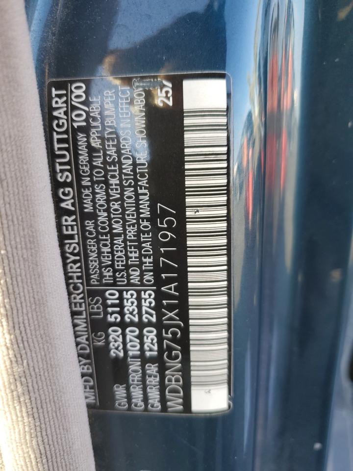 Lot #3282382259 2001 MERCEDES-BENZ S 500