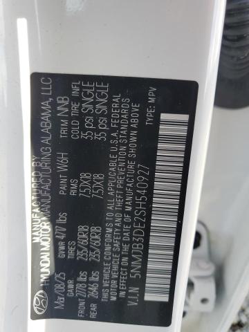 2025 HYUNDAI TUCSON SEL 5NMJB3DE2SH540927