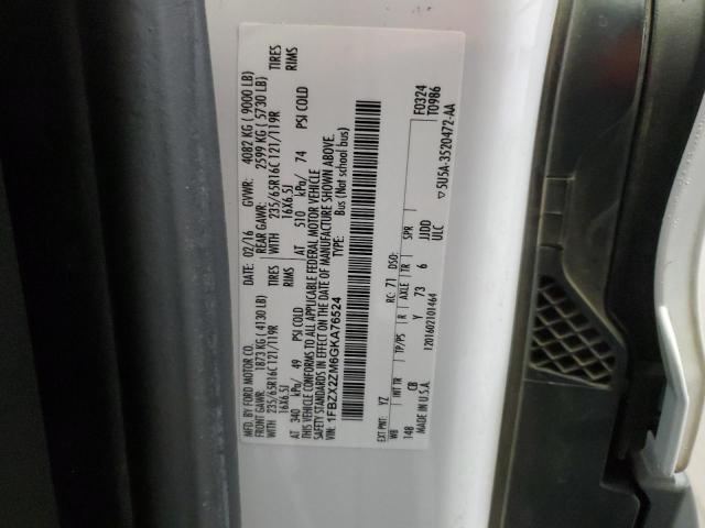 2016 FORD TRANSIT T-350 1FBZX2ZM6GKA76524