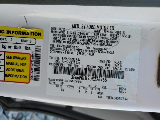 2013 FORD FUSION SE - 3FA6P0LU5DR226955