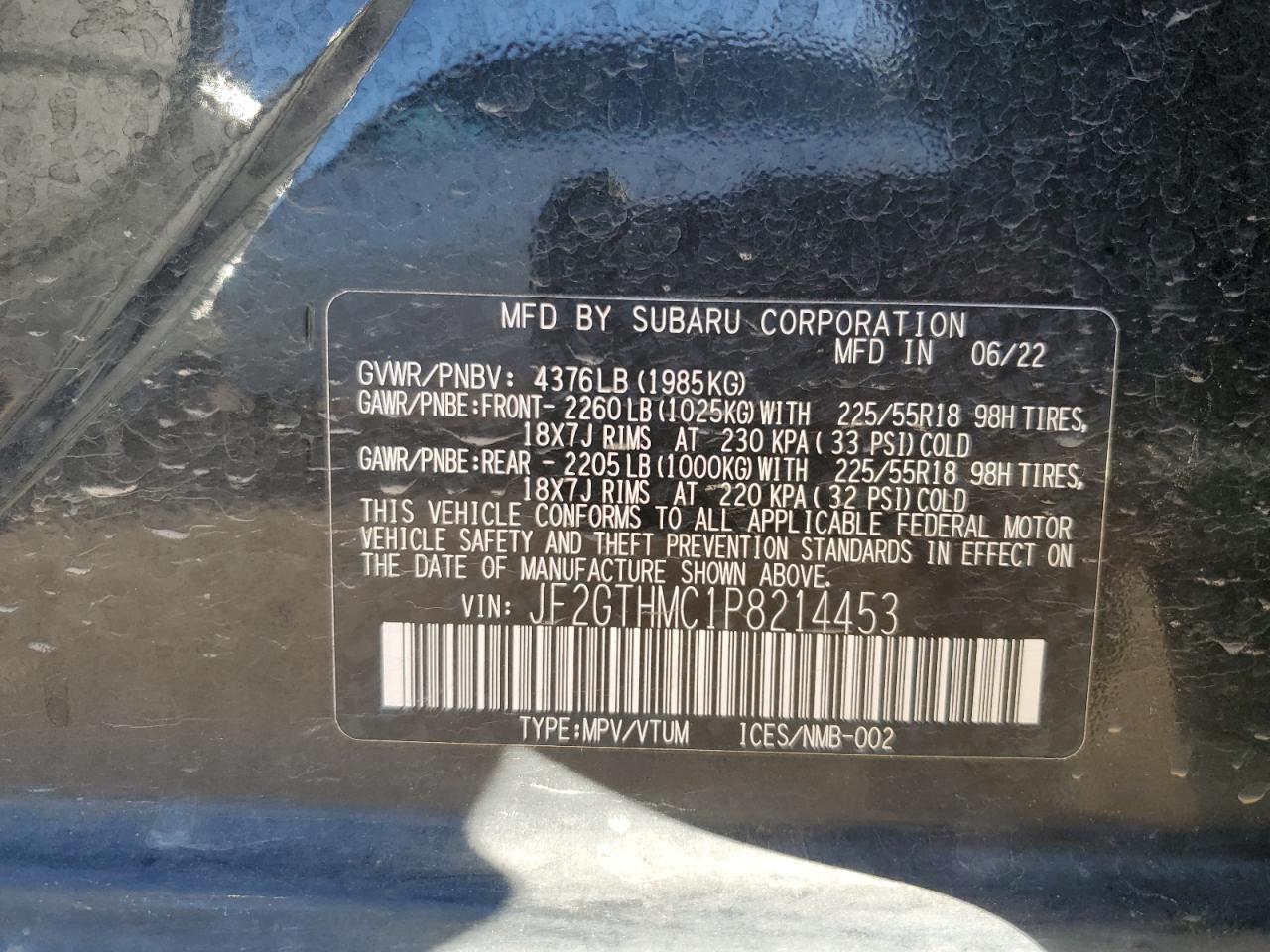 Lot #3320058456 2023 SUBARU CROSSTREK