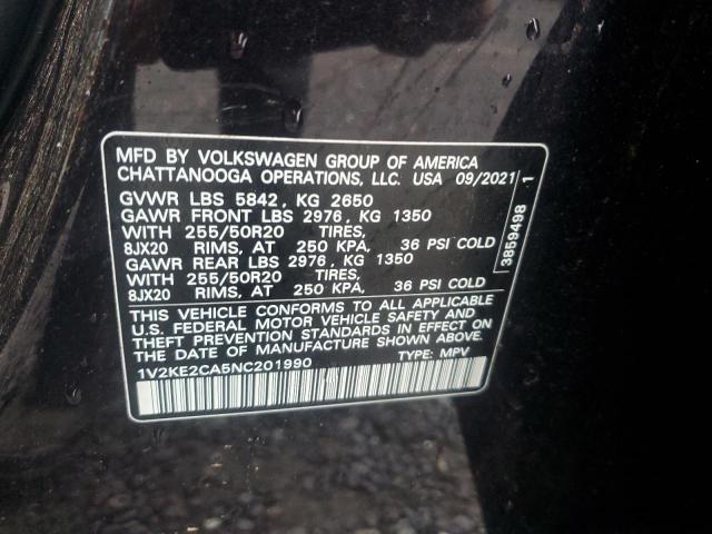 2022 VOLKSWAGEN ATLAS CROS 1V2KE2CA5NC201990