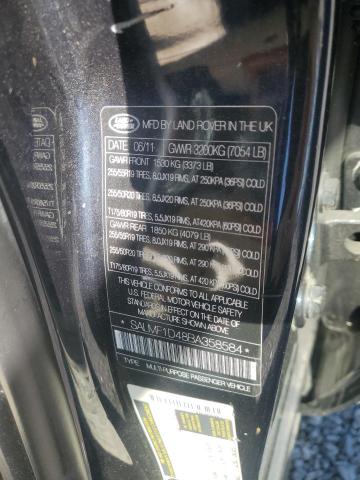 2011 LAND ROVER RANGE ROVE #3269846705