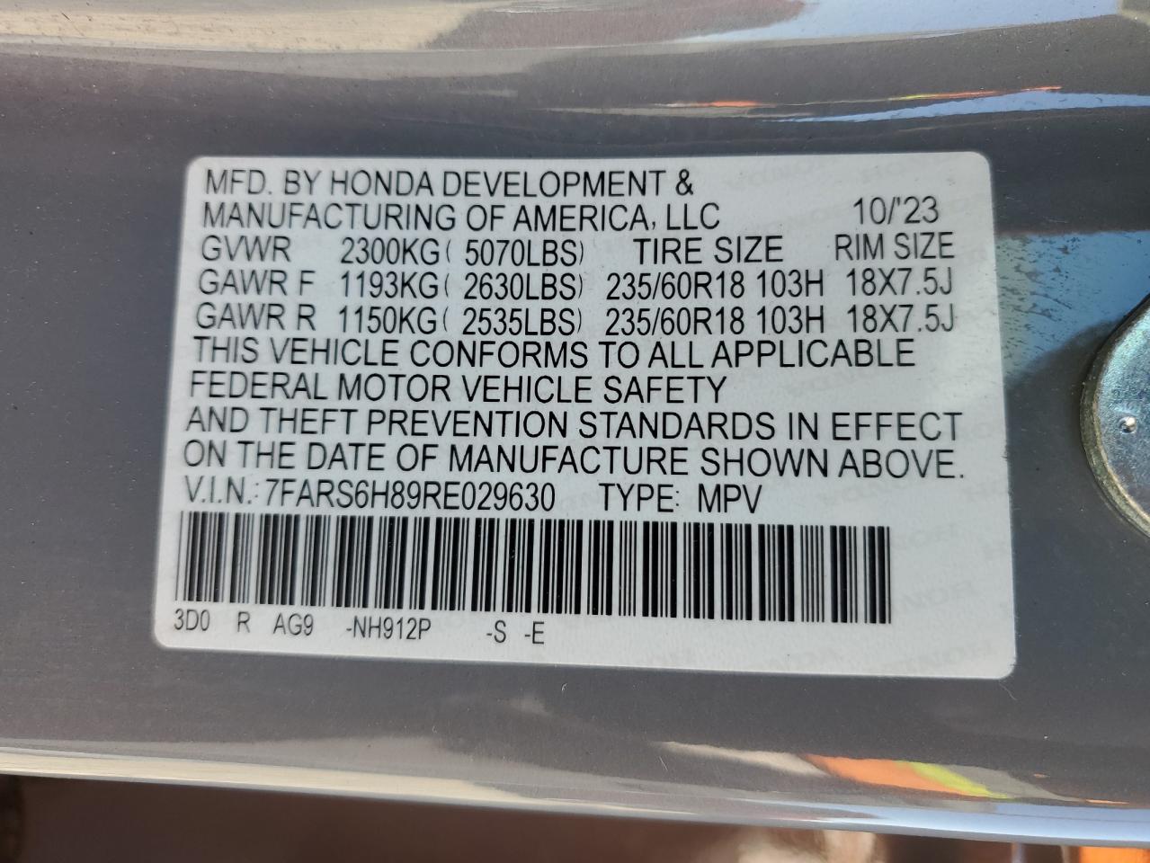 Lot #3304022617 2024 HONDA CR-V SPORT