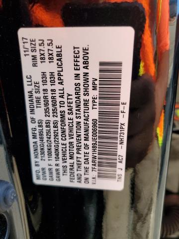 2018 HONDA CR-V EXL 7FARW1H89JE006960