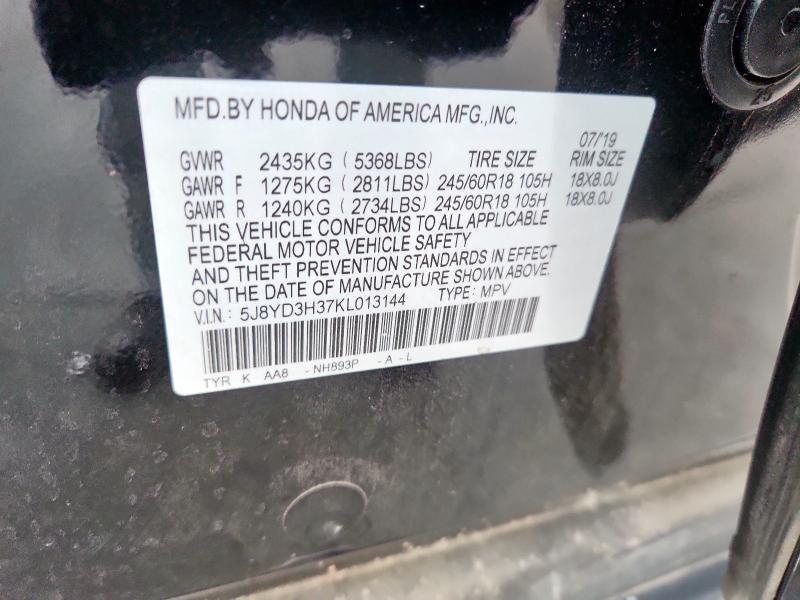 2019 ACURA MDX - 5J8YD3H37KL013144