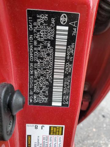 2011 TOYOTA PRIUS - JTDKN3DU5B0303397