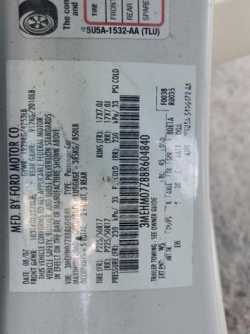 2008 MERCURY MILAN #3297138512