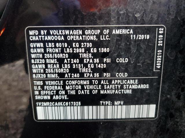 2019 VOLKSWAGEN ATLAS SEL #3305433462