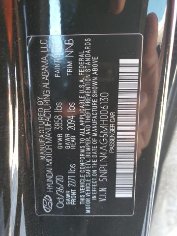 2021 HYUNDAI ELANTRA 5NPLN4AG5MH006130