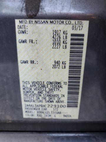 2017 NISSAN ALTIMA 2.5 1N4AL3AP6HC229100