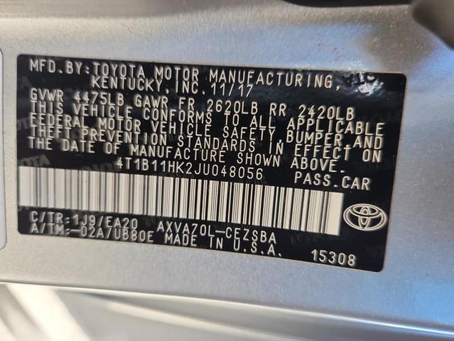 2018 TOYOTA CAMRY L 4T1B11HK2JU048056