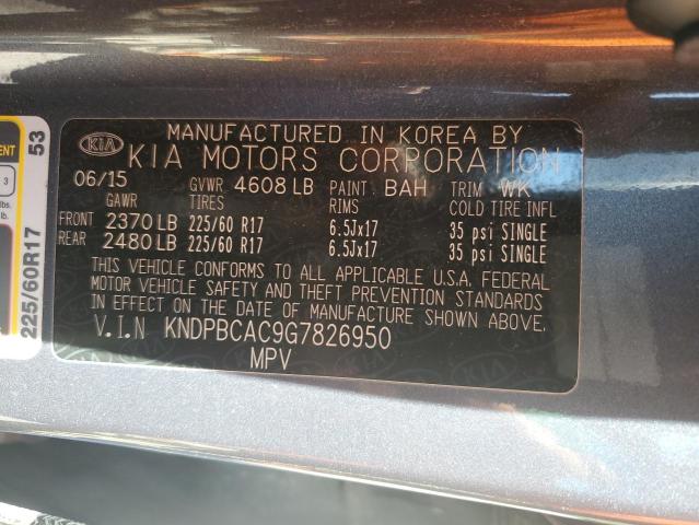 2016 KIA SPORTAGE L KNDPBCAC9G7826950