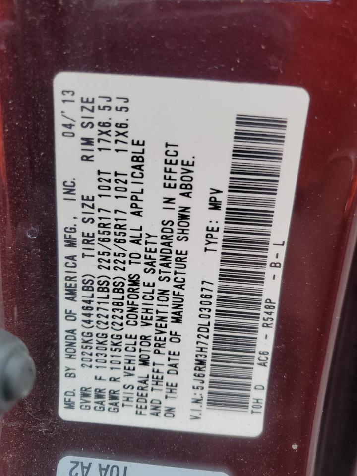 Lot #3308466311 2013 HONDA CR-V EXL