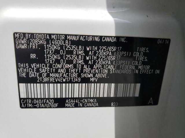 2014 TOYOTA RAV4 XLE - 2T3RFREV4EW171349