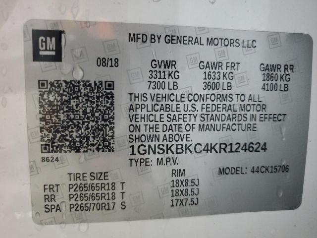 2019 CHEVROLET TAHOE K150 #3293435454