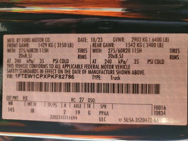 2023 FORD F150 SUPER 1FTEW1CPXPKF82786