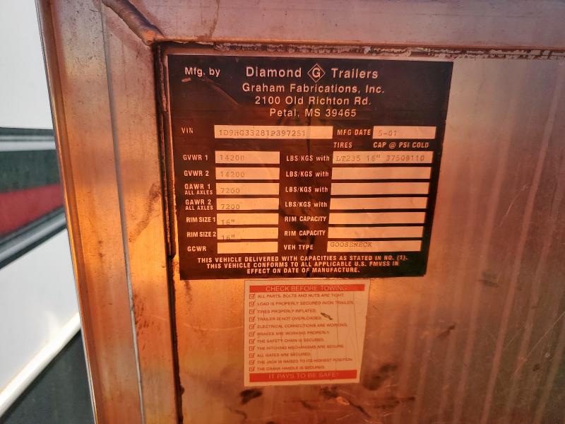 2001 DIAMOND TRAILER #3294467521