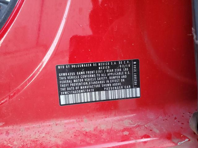 2016 VOLKSWAGEN GOLF SPORT #3309183620